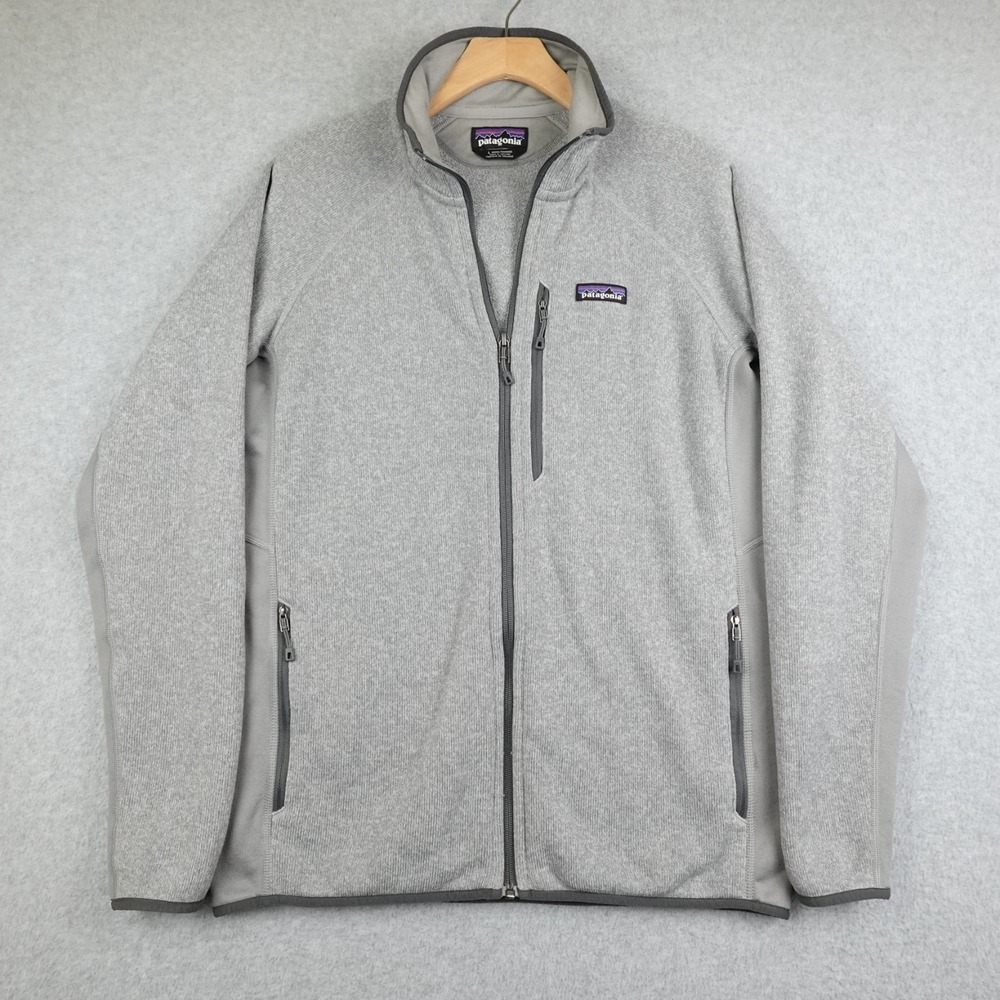 Patagonia Better Sweater Performance Jacket Mens Large Gray Full Zip Fleece